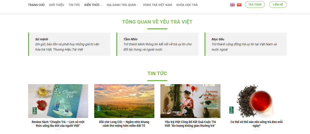 Ra mắt Website Yêu trà Việt