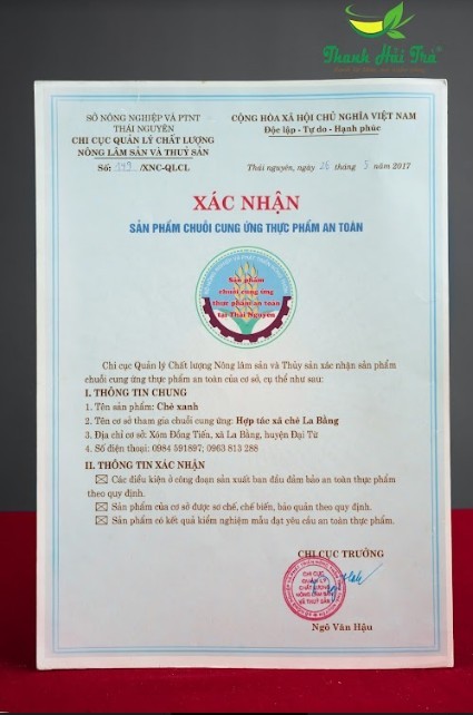 Xác nhận sản phẩm chuỗi cung ứng thực phẩm an toàn