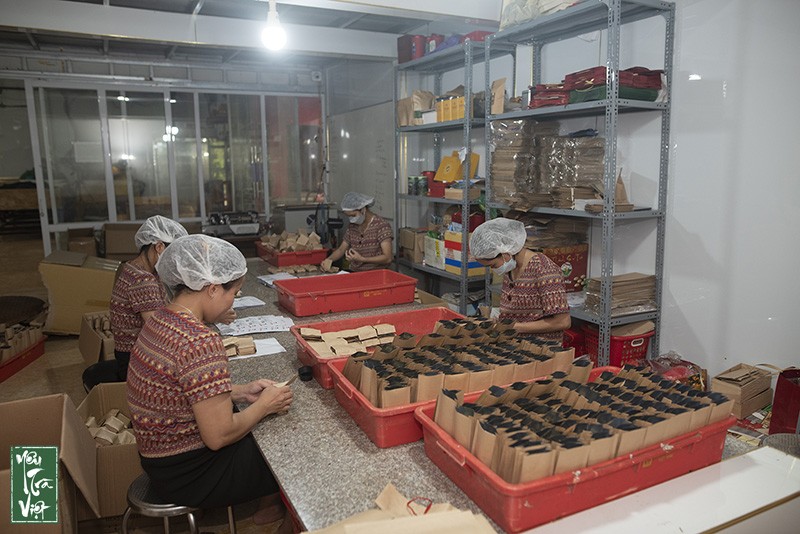 Công nhân sản xuất chè tại đơn vị