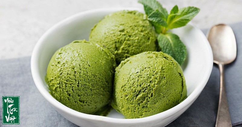 Kem Matcha trà xanh cũng là món ăn được nhiều người yêu thích