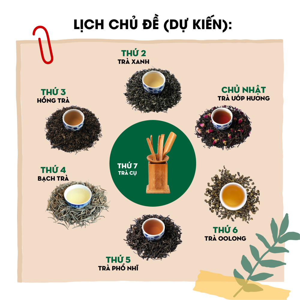 Các dòng sản phẩm trà quảng bá trong group 