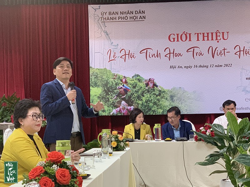 Ông Lê Minh Dương - Trưởng ban đối ngoại lễ hội phát biểu tại họp báo