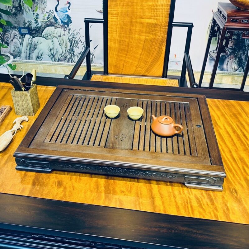 khay tra hop la tay 3 Khay trà hộp lá Tây – KT 60x42x6 cm